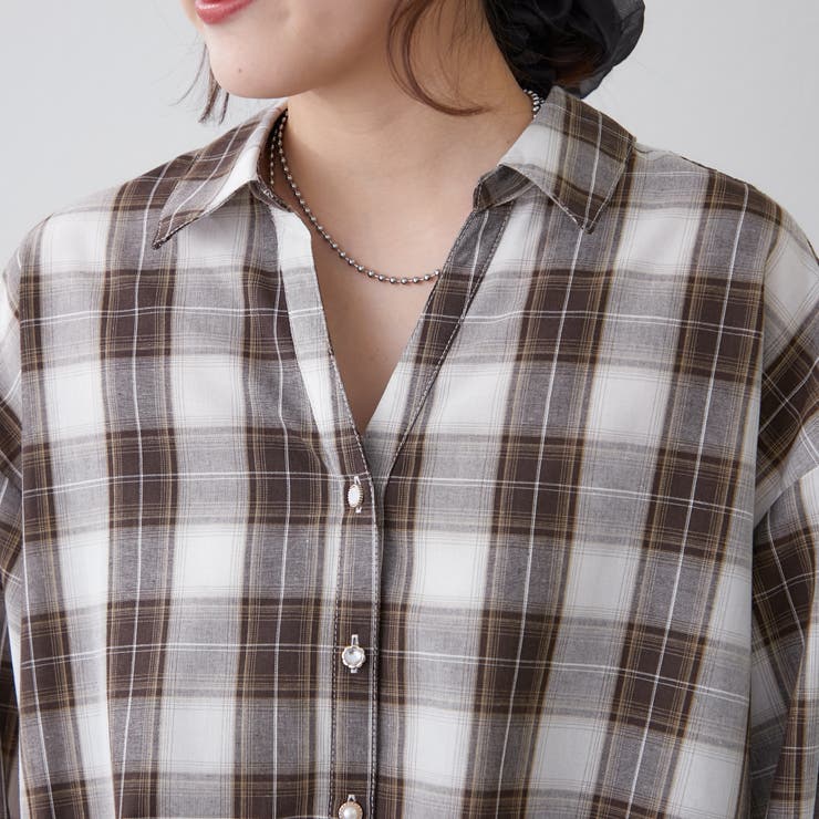 チェックタケノコブラウス | RMAF　NICE CLAUP / OLIVE des OLIVE | 詳細画像20 