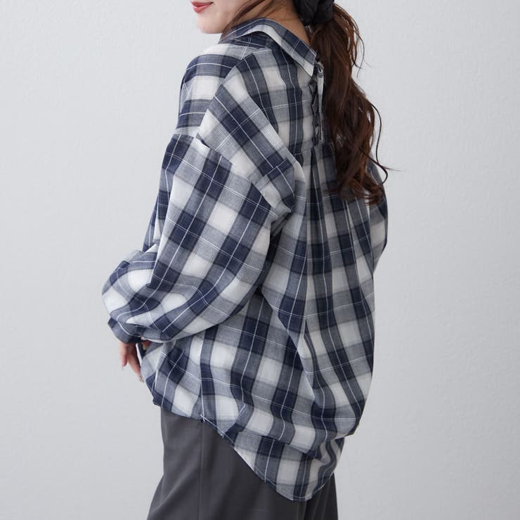 チェックタケノコブラウス | RMAF　NICE CLAUP / OLIVE des OLIVE | 詳細画像4 