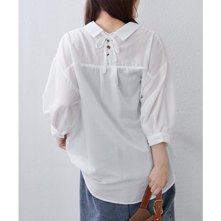 【8色展開】オフィスコーデにもおすすめ 多種釦タケノコタックブラウス | RMAF　NICE CLAUP / OLIVE des OLIVE | 詳細画像7 