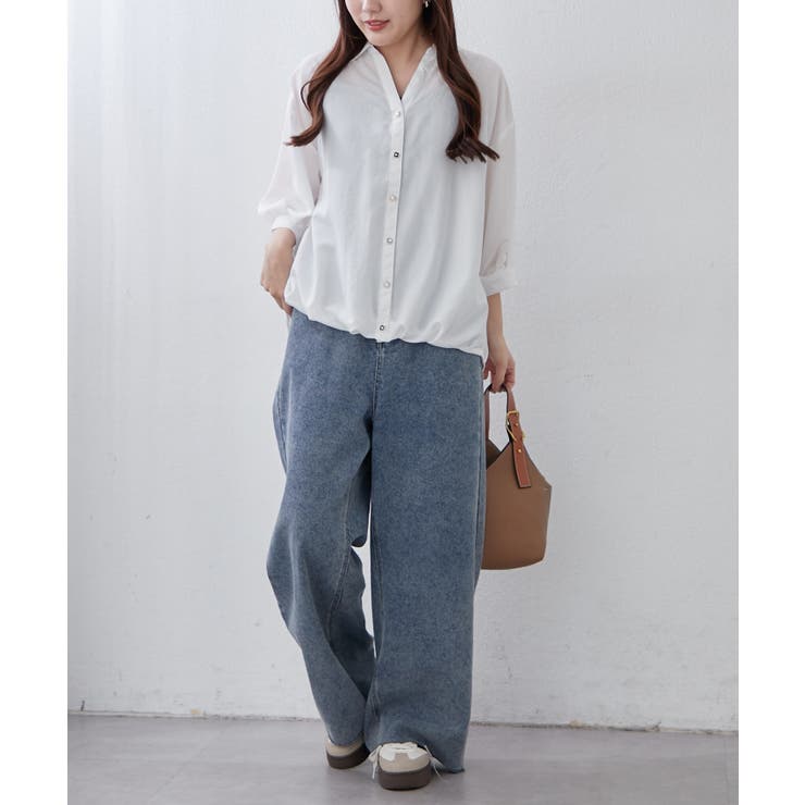 【8色展開】オフィスコーデにもおすすめ 多種釦タケノコタックブラウス | RMAF　NICE CLAUP / OLIVE des OLIVE | 詳細画像8 