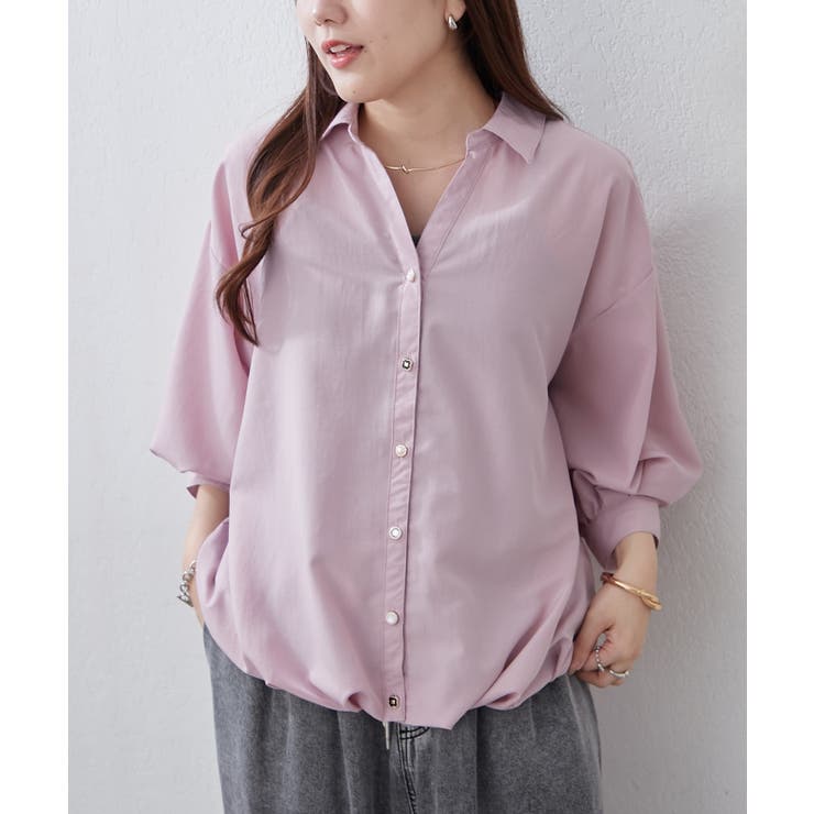 【8色展開】オフィスコーデにもおすすめ 多種釦タケノコタックブラウス | RMAF　NICE CLAUP / OLIVE des OLIVE | 詳細画像12 