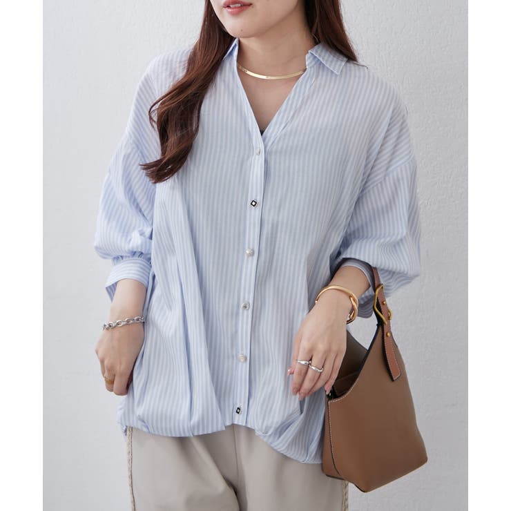 【8色展開】オフィスコーデにもおすすめ 多種釦タケノコタックブラウス | RMAF　NICE CLAUP / OLIVE des OLIVE | 詳細画像17 