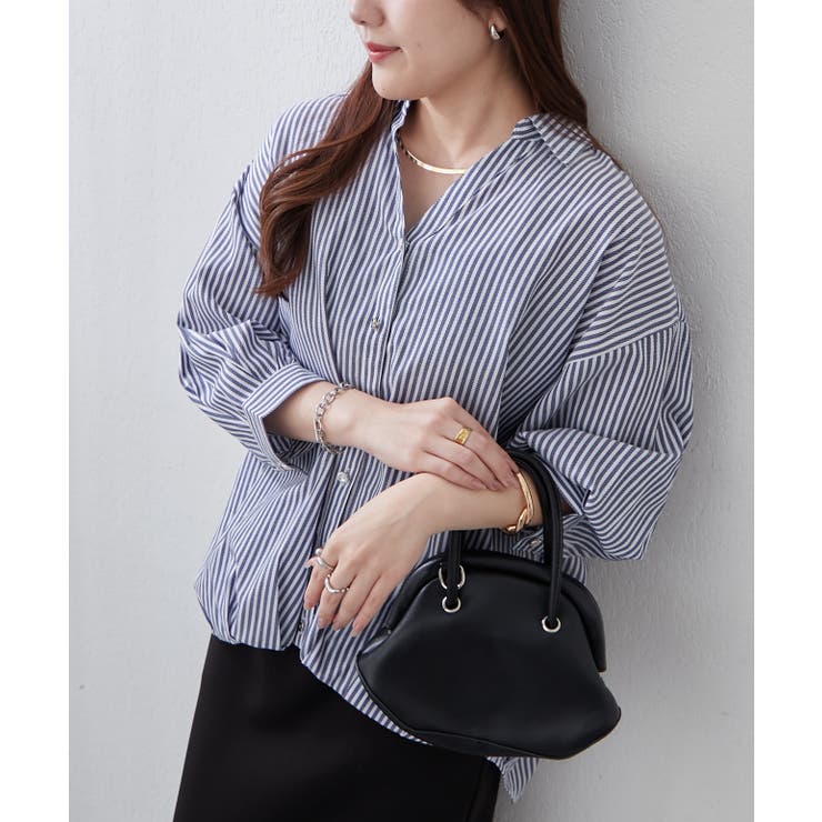 【8色展開】オフィスコーデにもおすすめ 多種釦タケノコタックブラウス | RMAF　NICE CLAUP / OLIVE des OLIVE | 詳細画像34 