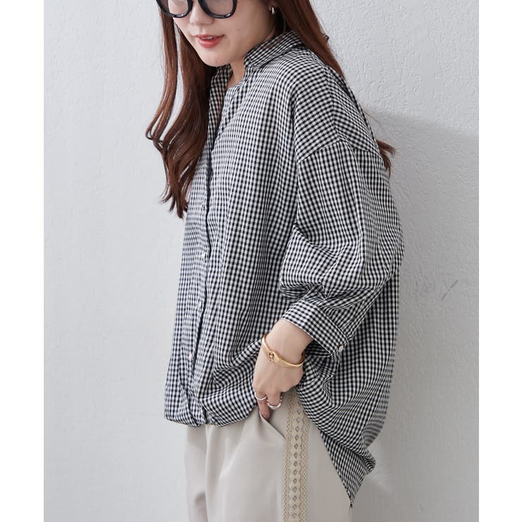 【8色展開】オフィスコーデにもおすすめ 多種釦タケノコタックブラウス | RMAF　NICE CLAUP / OLIVE des OLIVE | 詳細画像38 