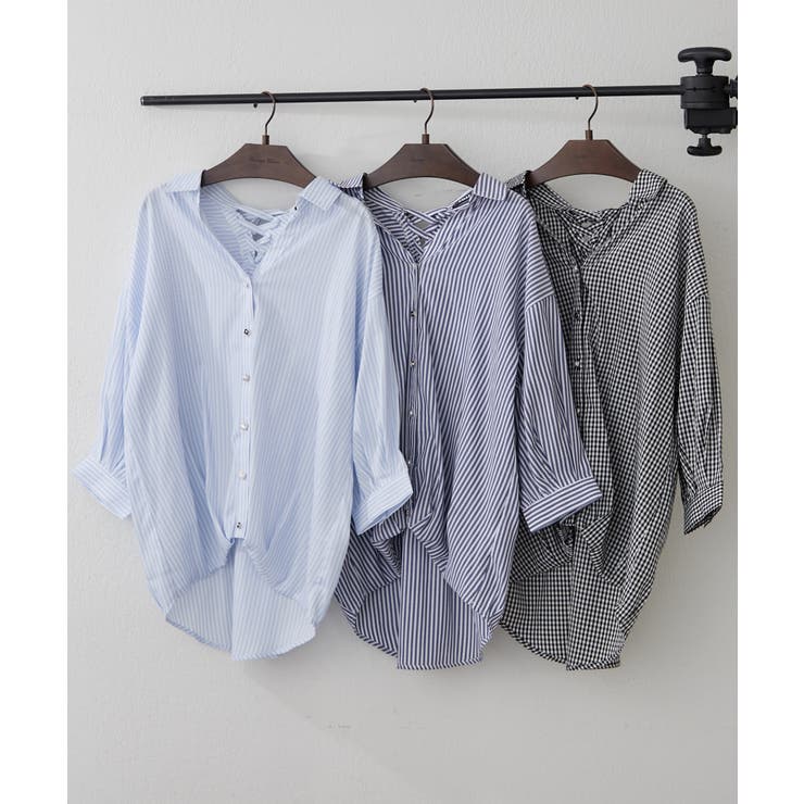 【8色展開】オフィスコーデにもおすすめ 多種釦タケノコタックブラウス | RMAF　NICE CLAUP / OLIVE des OLIVE | 詳細画像3 