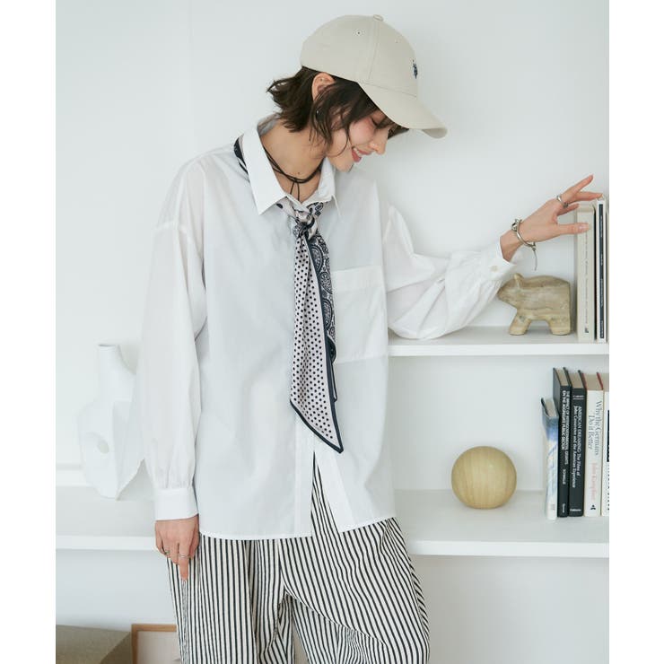 スカーフ付きシャツ | RMAF　NICE CLAUP / OLIVE des OLIVE | 詳細画像8 