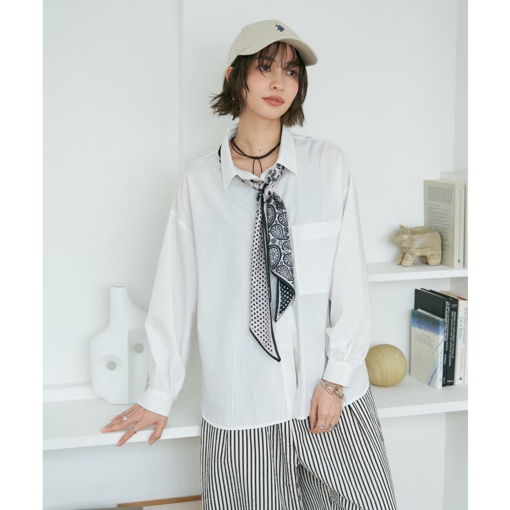 スカーフ付きシャツ | RMAF　NICE CLAUP / OLIVE des OLIVE | 詳細画像11 