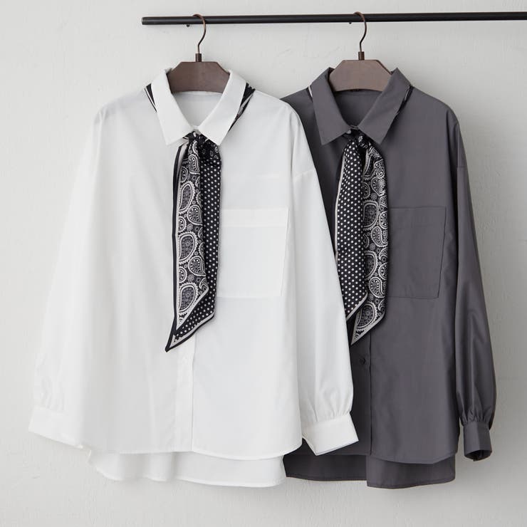 スカーフ付きシャツ | RMAF　NICE CLAUP / OLIVE des OLIVE | 詳細画像1 