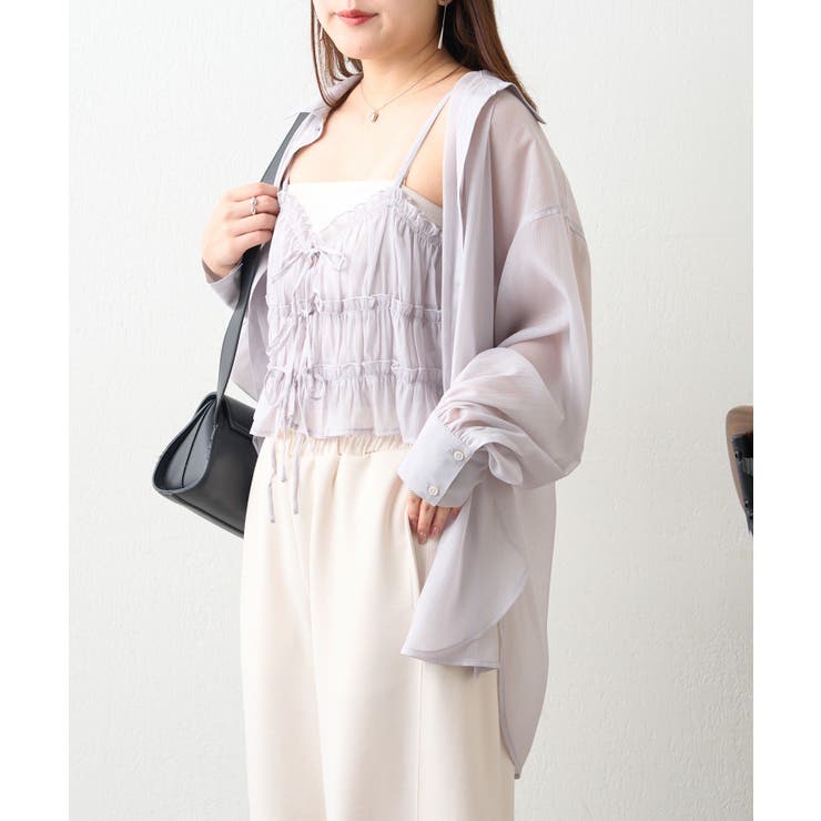 ビスチェ付きシアーラメブラウス | RMAF　NICE CLAUP / OLIVE des OLIVE | 詳細画像7 