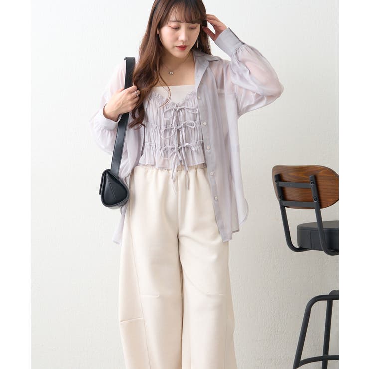 ビスチェ付きシアーラメブラウス | RMAF　NICE CLAUP / OLIVE des OLIVE | 詳細画像8 