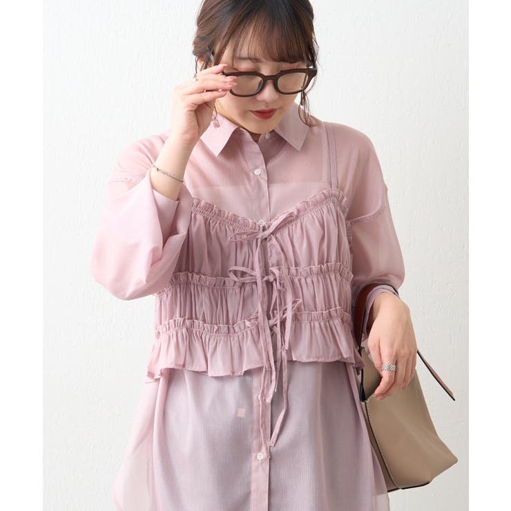 ビスチェ付きシアーラメブラウス | RMAF　NICE CLAUP / OLIVE des OLIVE | 詳細画像19 