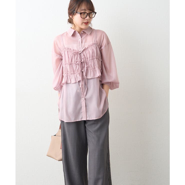 ビスチェ付きシアーラメブラウス | RMAF　NICE CLAUP / OLIVE des OLIVE | 詳細画像20 