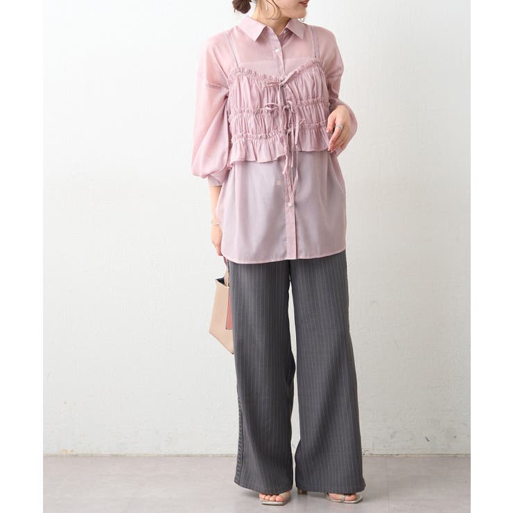 ビスチェ付きシアーラメブラウス | RMAF　NICE CLAUP / OLIVE des OLIVE | 詳細画像23 