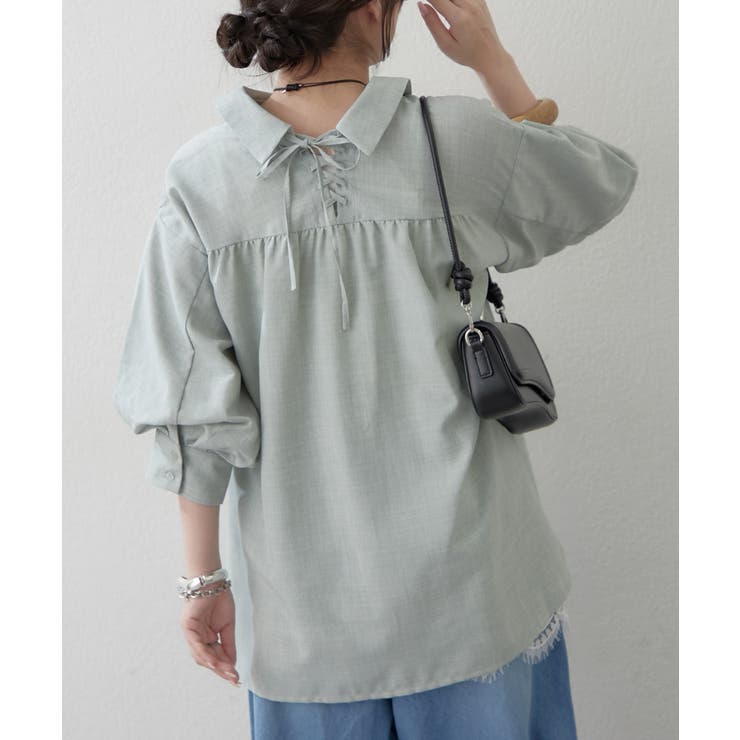 【オフィスでも大活躍】6色展開 ボリューム袖ブラウス | RMAF　NICE CLAUP / OLIVE des OLIVE | 詳細画像12 