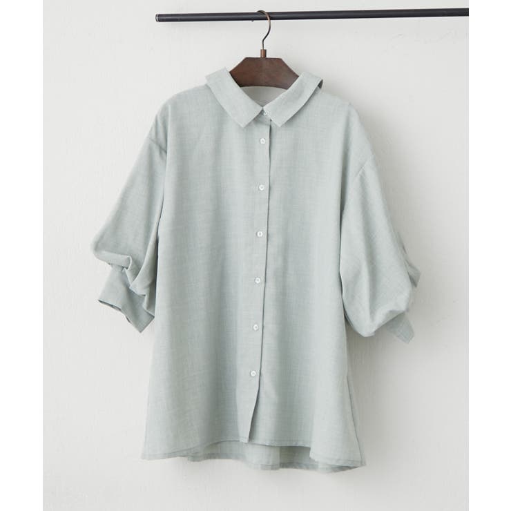 ミント | 【オフィスでも大活躍】6色展開 ボリューム袖ブラウス | RMAF　NICE CLAUP / OLIVE des OLIVE