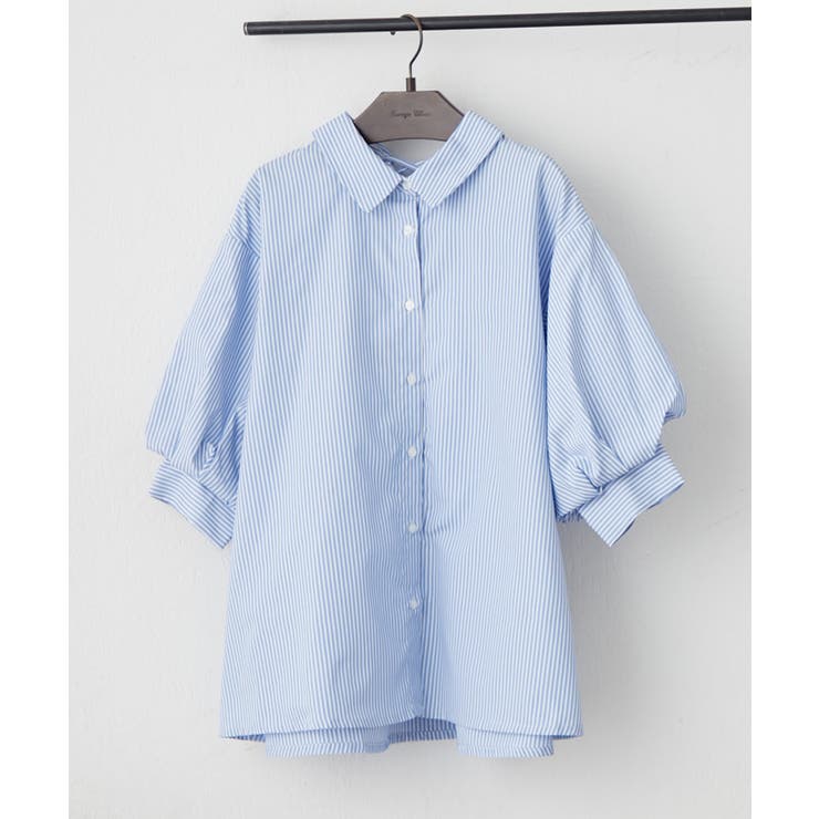 柄1 | 【オフィスでも大活躍】6色展開 ボリューム袖ブラウス | RMAF　NICE CLAUP / OLIVE des OLIVE