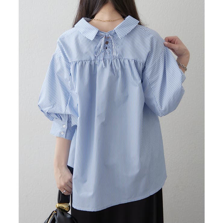 【オフィスでも大活躍】6色展開 ボリューム袖ブラウス | RMAF　NICE CLAUP / OLIVE des OLIVE | 詳細画像5 