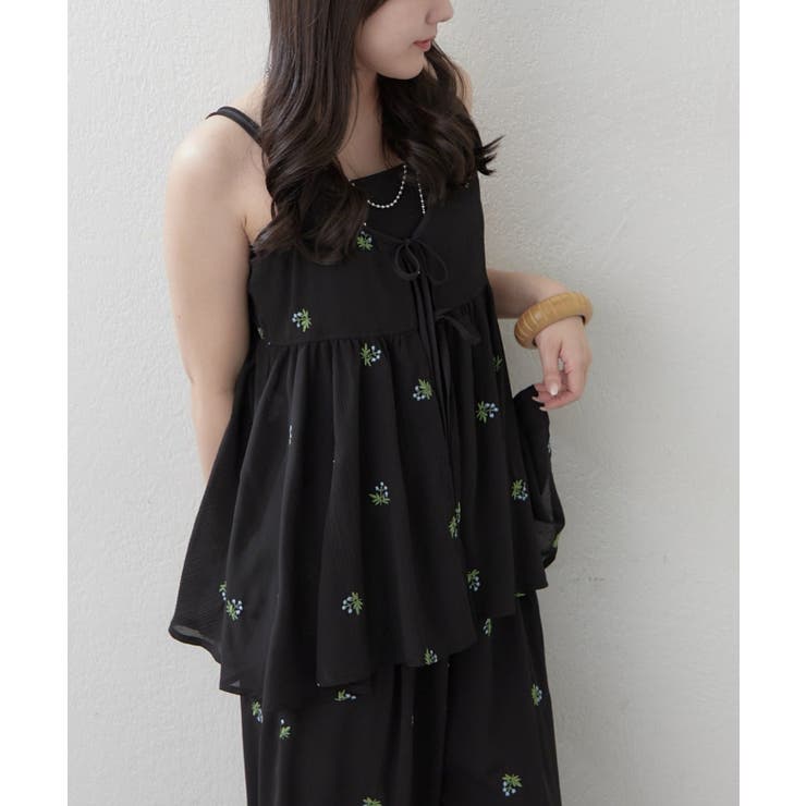 【セットアップ対応】花刺繍キャミチュニックブラウス | RMAF　NICE CLAUP / OLIVE des OLIVE | 詳細画像13 