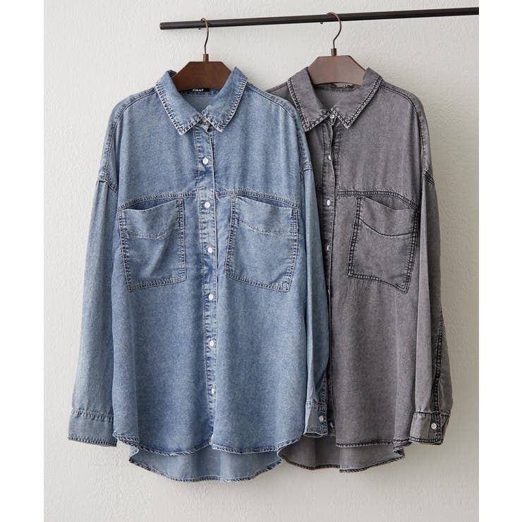 マウポリンdolce.人気完売デニムシャツ グレー 美品 2WAY】接触冷感 デニムシャツ[品番：OLOW0017794]｜RMAF NICE CLAUP