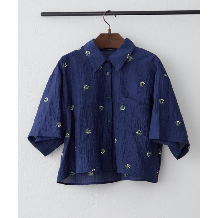 【セットアップ対応】フラワー刺繍ショート丈ブラウス | RMAF　NICE CLAUP / OLIVE des OLIVE | 詳細画像10 