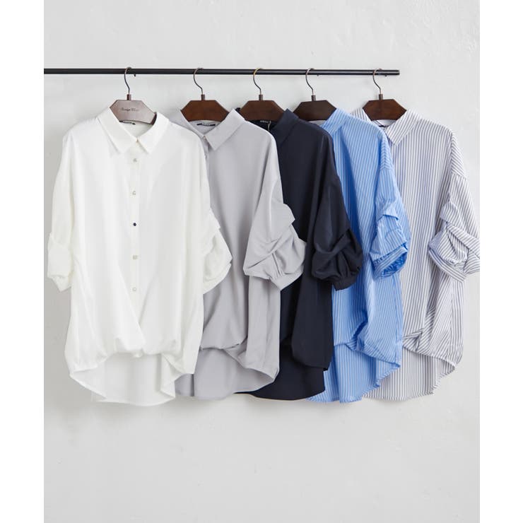 【オフィスコーデにも◎】5色展開 段々袖タケノコタックブラウス | RMAF　NICE CLAUP / OLIVE des OLIVE | 詳細画像1 