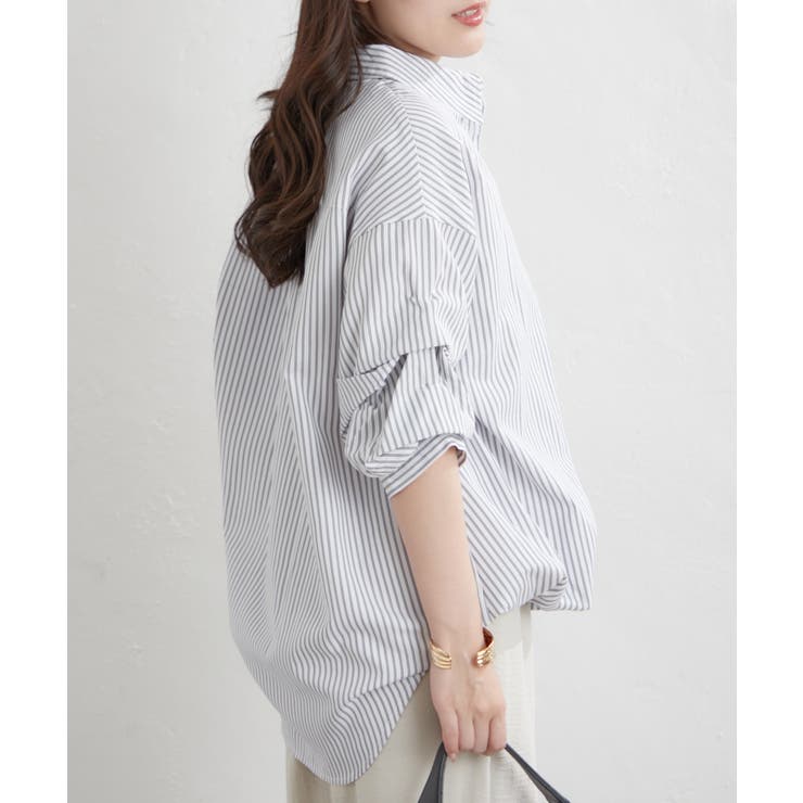 【オフィスコーデにも◎】5色展開 段々袖タケノコタックブラウス | RMAF　NICE CLAUP / OLIVE des OLIVE | 詳細画像7 