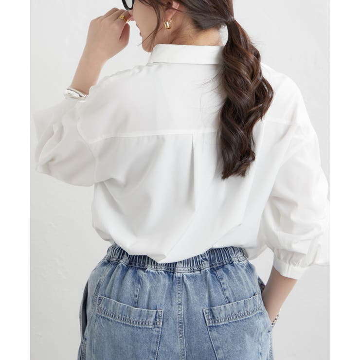 【オフィスコーデにも◎】5色展開 段々袖タケノコタックブラウス | RMAF　NICE CLAUP / OLIVE des OLIVE | 詳細画像13 