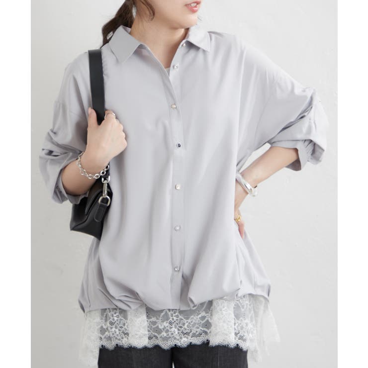 【オフィスコーデにも◎】5色展開 段々袖タケノコタックブラウス | RMAF　NICE CLAUP / OLIVE des OLIVE | 詳細画像14 