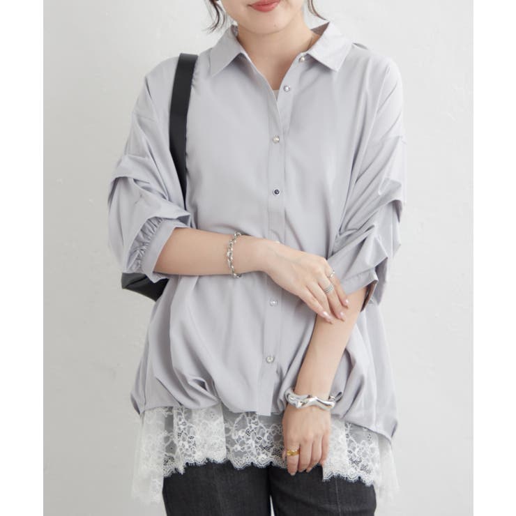 【オフィスコーデにも◎】5色展開 段々袖タケノコタックブラウス | RMAF　NICE CLAUP / OLIVE des OLIVE | 詳細画像16 