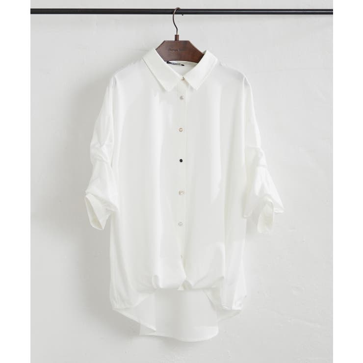 アイボリー | 【オフィスコーデにも◎】5色展開 段々袖タケノコタックブラウス | RMAF　NICE CLAUP / OLIVE des OLIVE