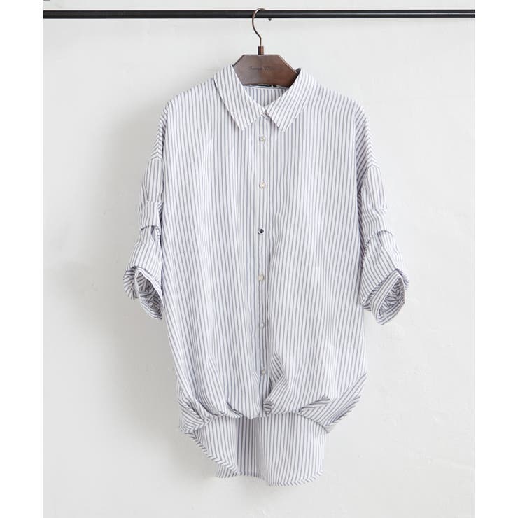 柄1 | 【オフィスコーデにも◎】5色展開 段々袖タケノコタックブラウス | RMAF　NICE CLAUP / OLIVE des OLIVE