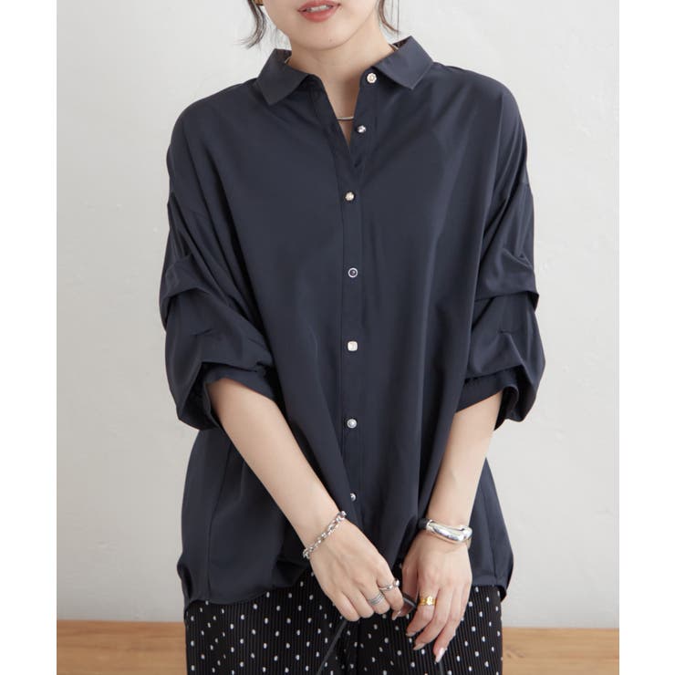 【オフィスコーデにも◎】5色展開 段々袖タケノコタックブラウス | RMAF　NICE CLAUP / OLIVE des OLIVE | 詳細画像25 