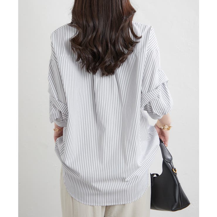 【オフィスコーデにも◎】5色展開 段々袖タケノコタックブラウス | RMAF　NICE CLAUP / OLIVE des OLIVE | 詳細画像6 