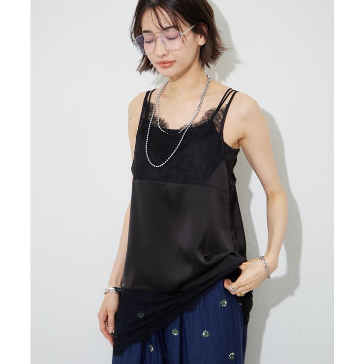 スミクロ | レース切替サテンキャミ | RMAF　NICE CLAUP / OLIVE des OLIVE