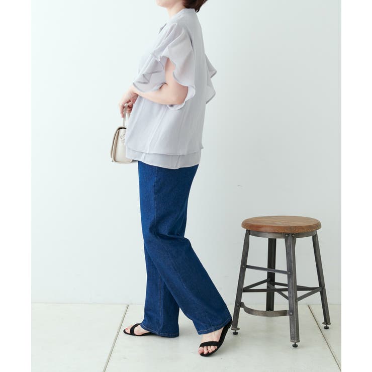 【Web限定】オフィスカジュアルにも♪袖フレアーバンドカラーブラウス | NICE CLAUP / OLIVE des OLIVE　OUTLET | 詳細画像23 