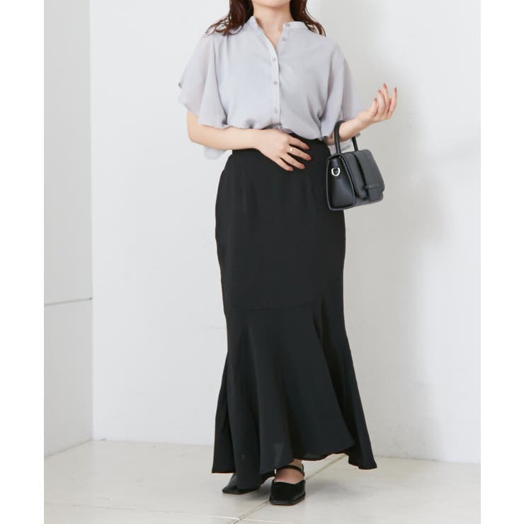 【Web限定】オフィスカジュアルにも♪袖フレアーバンドカラーブラウス | NICE CLAUP / OLIVE des OLIVE　OUTLET | 詳細画像25 