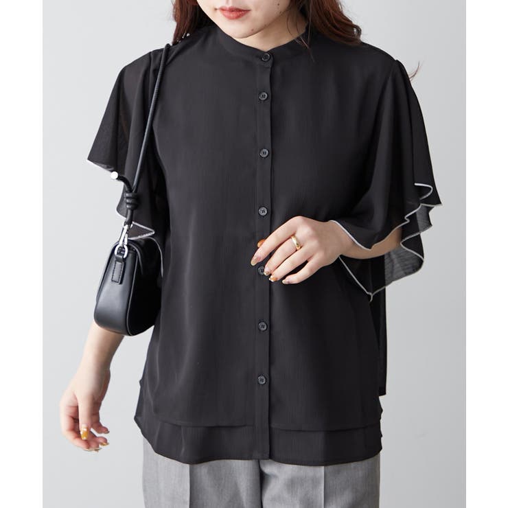 【Web限定】オフィスカジュアルにも♪袖フレアーバンドカラーブラウス | NICE CLAUP / OLIVE des OLIVE　OUTLET | 詳細画像27 
