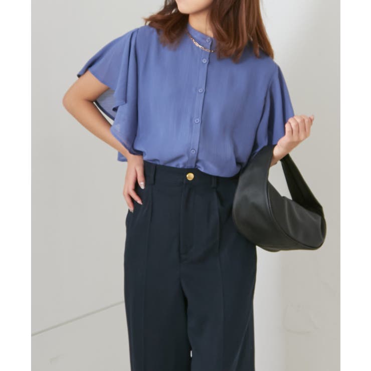 【Web限定】オフィスカジュアルにも♪袖フレアーバンドカラーブラウス | NICE CLAUP / OLIVE des OLIVE　OUTLET | 詳細画像33 
