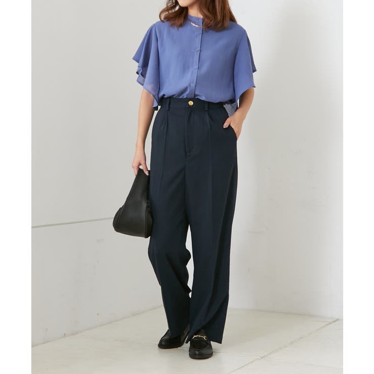 【Web限定】オフィスカジュアルにも♪袖フレアーバンドカラーブラウス | NICE CLAUP / OLIVE des OLIVE　OUTLET | 詳細画像35 