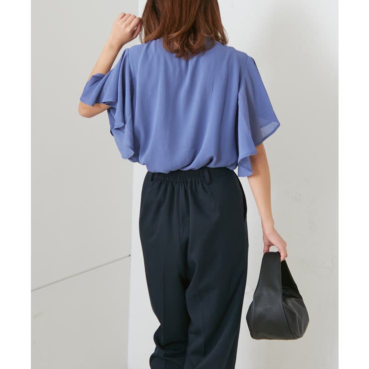 【Web限定】オフィスカジュアルにも♪袖フレアーバンドカラーブラウス | NICE CLAUP / OLIVE des OLIVE　OUTLET | 詳細画像38 