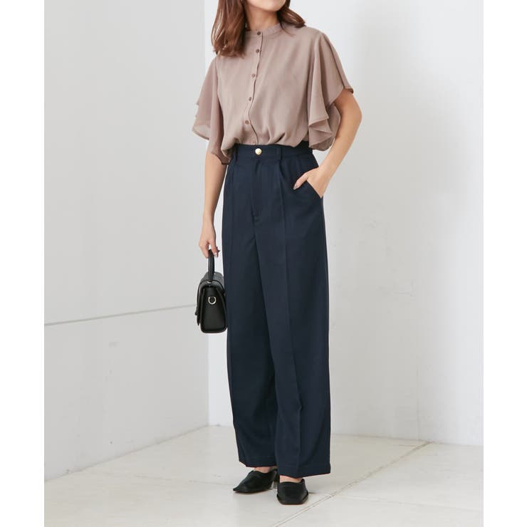 【Web限定】オフィスカジュアルにも♪袖フレアーバンドカラーブラウス | NICE CLAUP / OLIVE des OLIVE　OUTLET | 詳細画像42 