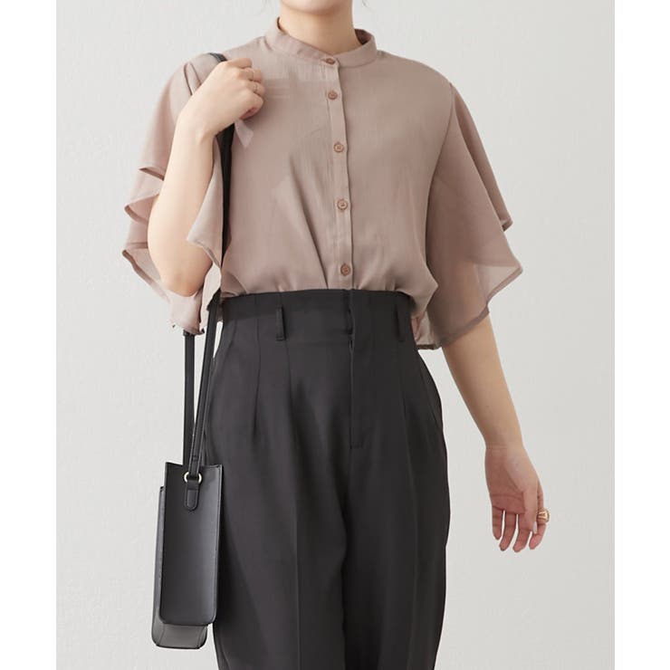 【Web限定】オフィスカジュアルにも♪袖フレアーバンドカラーブラウス | NICE CLAUP / OLIVE des OLIVE　OUTLET | 詳細画像44 