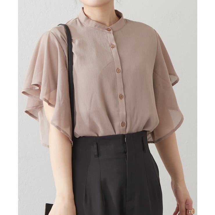 【Web限定】オフィスカジュアルにも♪袖フレアーバンドカラーブラウス | NICE CLAUP / OLIVE des OLIVE　OUTLET | 詳細画像45 