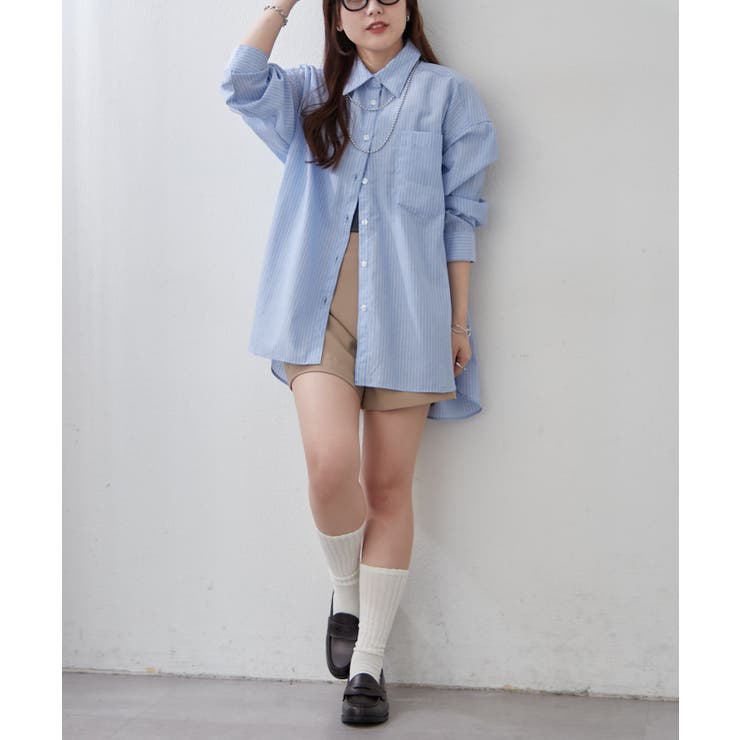 春におすすめ♪ビッグストライプシャツ | NICE CLAUP / OLIVE des OLIVE　OUTLET | 詳細画像7 