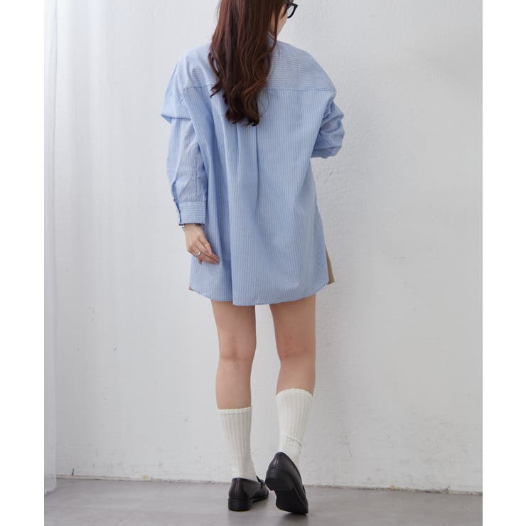 春におすすめ♪ビッグストライプシャツ | NICE CLAUP / OLIVE des OLIVE　OUTLET | 詳細画像9 