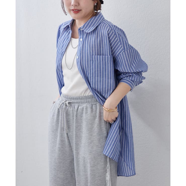 春におすすめ♪ビッグストライプシャツ | NICE CLAUP / OLIVE des OLIVE　OUTLET | 詳細画像12 