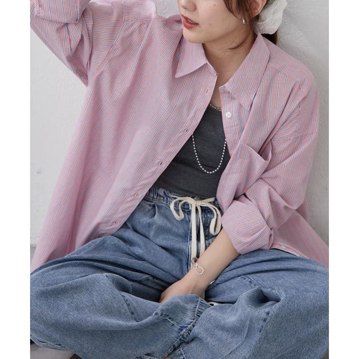 春におすすめ♪ビッグストライプシャツ | NICE CLAUP / OLIVE des OLIVE　OUTLET | 詳細画像15 