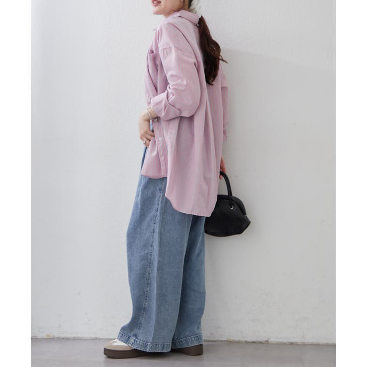 春におすすめ♪ビッグストライプシャツ | NICE CLAUP / OLIVE des OLIVE　OUTLET | 詳細画像20 