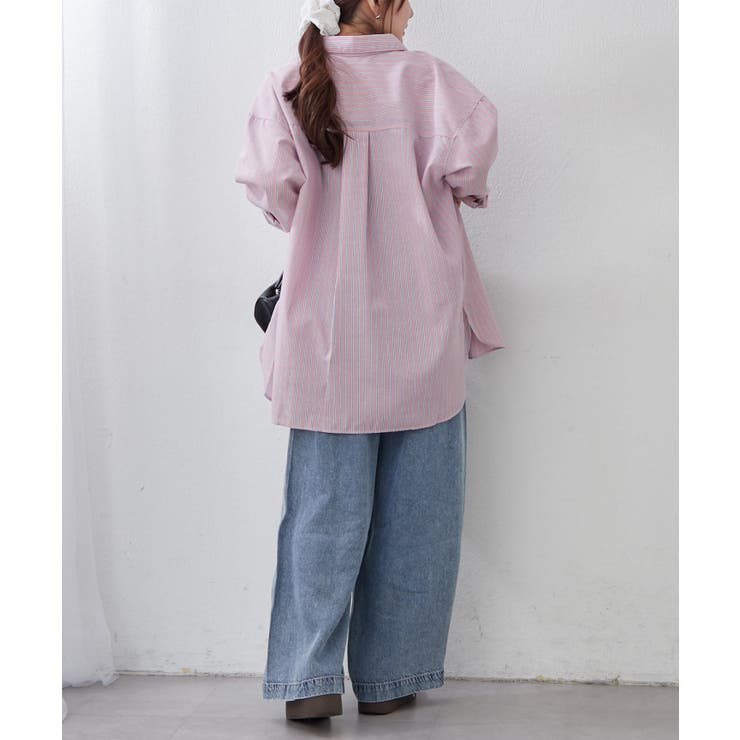 春におすすめ♪ビッグストライプシャツ | NICE CLAUP / OLIVE des OLIVE　OUTLET | 詳細画像21 