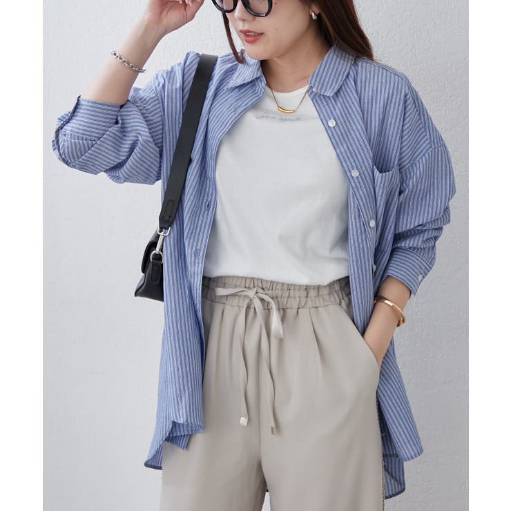 春におすすめ♪ビッグストライプシャツ | NICE CLAUP / OLIVE des OLIVE　OUTLET | 詳細画像23 